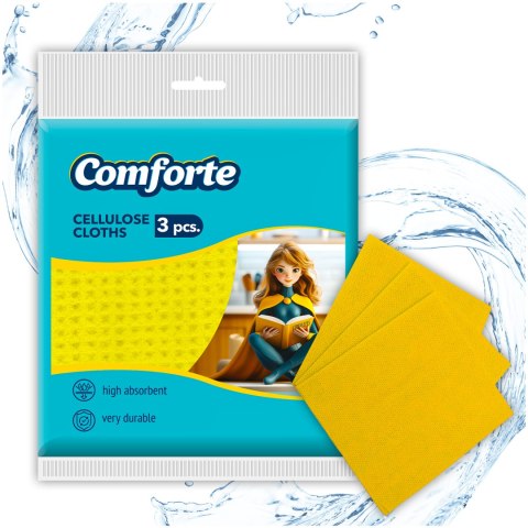 COMFORTE Ściereczki celulozowe do czyszczenia, 155*155mm, 3 sztuki