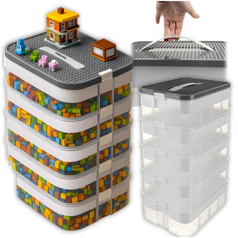 Pudełko Na Klocki- 5 Poziomów 35L Kruzzel 25759