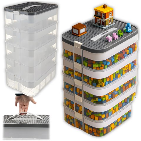 Pudełko Na Klocki- 5 Poziomów 35L Kruzzel 25759