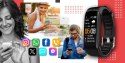 Smartwatch GIEWONT Czarno Czerwony 2 Paski GW200-1