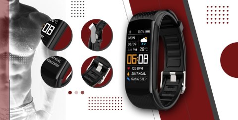 Smartband GIEWONT Fit&GO Duo GW200-2 - Black + Pasek Ice White