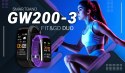 Smartband GIEWONT Fit&GO Duo GW200-3 - Black + Pasek Flora Violet