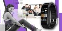 Smartband GIEWONT Fit&GO Duo GW200-3 - Black + Pasek Flora Violet