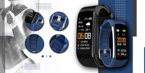 Smartband GIEWONT Fit&GO Duo GW200-6 - Black + Pasek Smart Navy