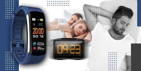 Smartband GIEWONT Fit&GO Duo GW200-6 - Black + Pasek Smart Navy