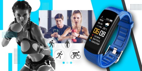 Smartband GIEWONT Fit&GO Duo GW200-7 - Black + Pasek Sky Blue