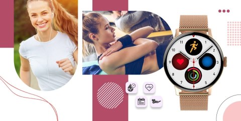 Smartwatch GIEWONT Supernova SmartCall GW330-1 Rose Gold Shine/Powder Pink