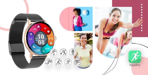 Smartwatch GIEWONT Supernova SmartCall GW330-4 Black Shine/Powder Pink