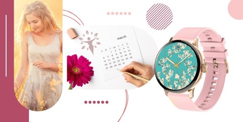 Smartwatch GIEWONT Supernova SmartCall GW330-4 Black Shine/Powder Pink