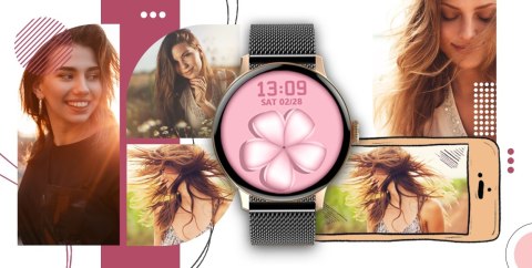 Smartwatch GIEWONT Supernova SmartCall GW330-4 Black Shine/Powder Pink
