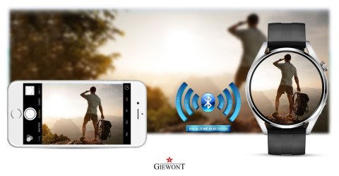 Smartwatch GIEWONT Vertex SmartCall GW450-4 Silver/Carbon Silikon