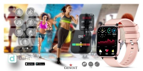 Smartwatch GIEWONT Dynamic SmartCall GW230-1 - Rose Gold/Powder Pink