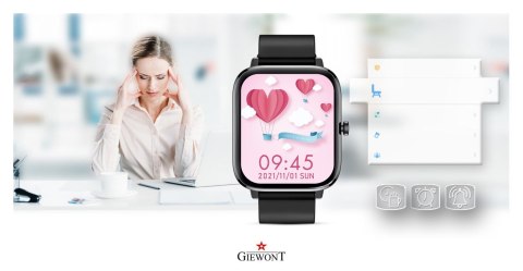Smartwatch GIEWONT Dynamic SmartCall GW230-2 - Carbon/Carbon