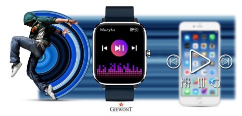 Smartwatch GIEWONT Dynamic SmartCall GW230-4 - Silver/Deep Ocean