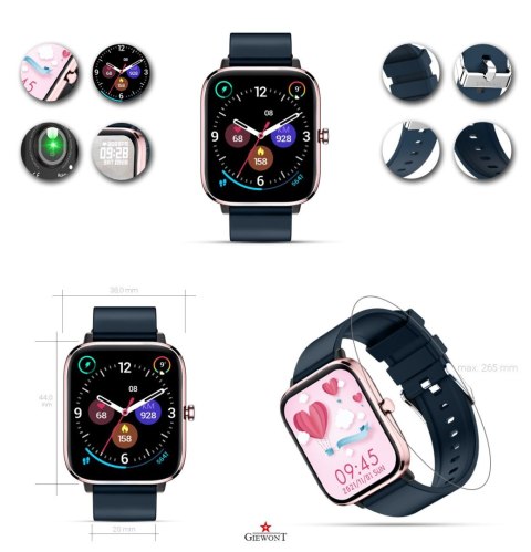 Smartwatch GIEWONT Dynamic SmartCall GW230-5 - RoseGold/Deep Ocean