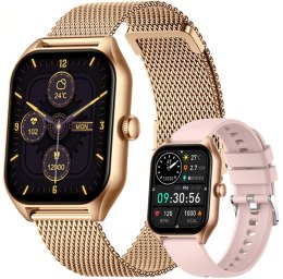 Smartwatch Damski Rubicon RNCF03-5 Różowe złoto Bransoleta + Pasek