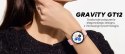 Smartwatch Damski GRAVITY GT12-1 Czarny Pasek Silikonowy + Czarna Bransoleta