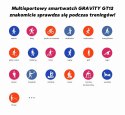 Smartwatch Damski GRAVITY GT12-1 Czarny Pasek Silikonowy + Czarna Bransoleta