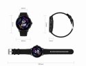 Smartwatch Damski GRAVITY GT12-1 Czarny Pasek Silikonowy + Czarna Bransoleta