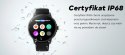 Smartwatch Damski GRAVITY GT12-2 Granatowy Pasek Silikonowy + Czarna Bransoleta