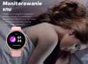 Smartwatch Damski GRAVITY GT12-3 Różowy Pasek Silikonowy + Bransoleta Różowe Złoto