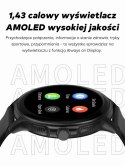 Smartwatch Damski GRAVITY GT12-6 Fioletowy Pasek Silikonowy + Srebrna Bransoleta