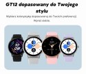 Smartwatch Damski GRAVITY GT12-6 Fioletowy Pasek Silikonowy + Srebrna Bransoleta