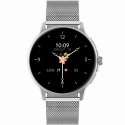 Smartwatch Damski GRAVITY GT12-8 Biały Pasek Silikonowy + Srebrna Bransoleta