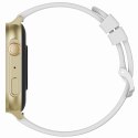 Smartwatch Damski GRAVITY GT15-10 Biały Pasek Silikonowy + Złota Bransoleta