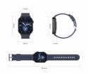 Smartwatch Damski GRAVITY GT15-12 Granatowy Pasek Silikonowy + Czarna Bransoleta