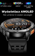 Smartwatch Męski GRAVITY GPS GT24-2 Czarny Pasek Silikonowy + Biały Pasek Silikonowy