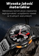 Smartwatch Męski GRAVITY GPS GT24-2 Czarny Pasek Silikonowy + Biały Pasek Silikonowy