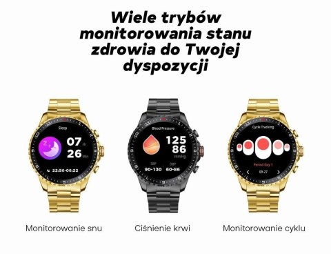 Smartwatch Męski GRAVITY GT16-2 Black / Czarna Bransoleta