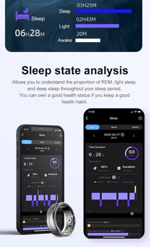 Smart Ring RUBICON R6 Gold/Silver SIZE-10(US) SMARUB325