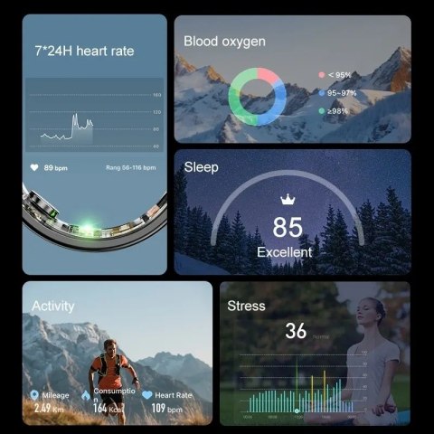 Smart Ring RUBICON R6 Gold/Silver SIZE-12(US) SMARUB329