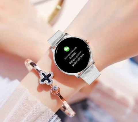 Smartwatch Damski RUBICON RNBE66 Silver SMARUB123