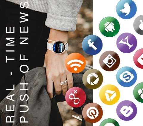 Smartwatch Damski RUBICON RNCF14 Rose Gold/White SMARUB251