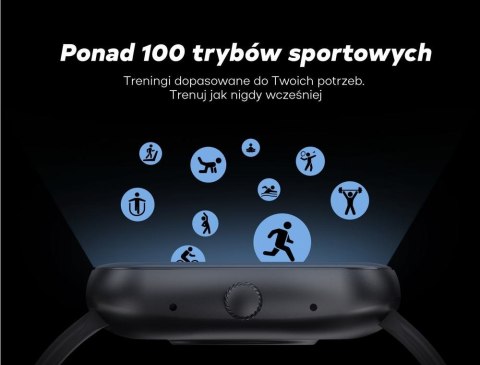 Smartwatch Damski GRAVITY GT18-1 Różowy Pasek Silikonowy + Czarny Pasek