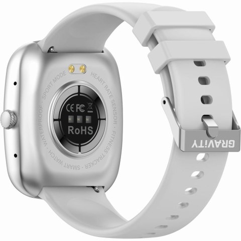 Smartwatch Damski GRAVITY GT18-5 Czarny Pasek Silikonowy + Szary Pasek