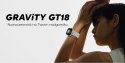 Smartwatch Damski GRAVITY GT18-5 Czarny Pasek Silikonowy + Szary Pasek