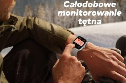 Smartwatch Damski GRAVITY GT18-7 Beżowy Pasek Silikonowy + Czarny Pasek