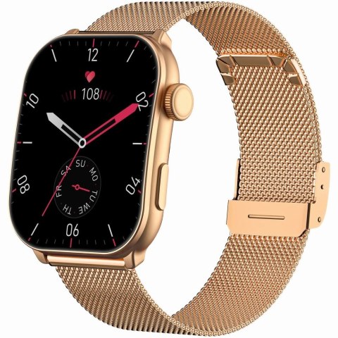 Smartwatch Damski GRAVITY GT28-6 Pasek + Bransoleta Różowe złoto Różowy