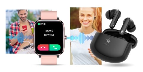 Słuchawki bezprzewodowe GIEWONT RealSound PRO ANC ENC GWS800-1 Czarne