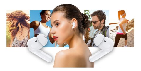 Słuchawki bezprzewodowe GIEWONT RealSound PRO ANC ENC GWS800-2 Białe