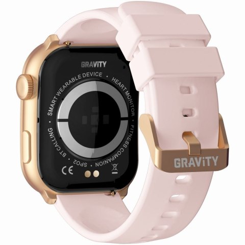 Smartwatch Damski GRAVITY GT28-6 Pasek + Bransoleta Różowe złoto Różowy