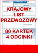 Krajowy List Przewozowy 80 kartek - 4 odcinki