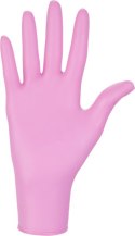 Rękawice Nitrylowe 100 sztuk / Różowe / Nitrylex Pink (S 6-7)