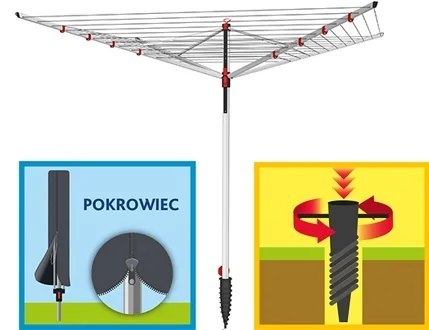 Suszarka zewnętrzna Vileda Sun Lift Plus 60
