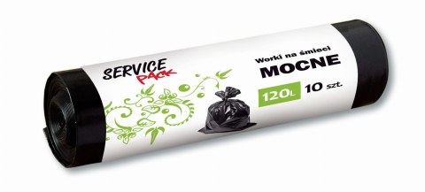 SP Worki na śmieci MOCNE LDPE 120L 10szt
