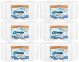 Czyściwo papierowe 2R SŁONIK JUMBO PROFESSIONAL BIAŁE 650 list 2W - 12 Rolek